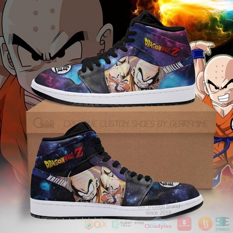 Krillin Sneakers Galaxy Custom Dragon Ball Anime Air Jordan High Top Shoes