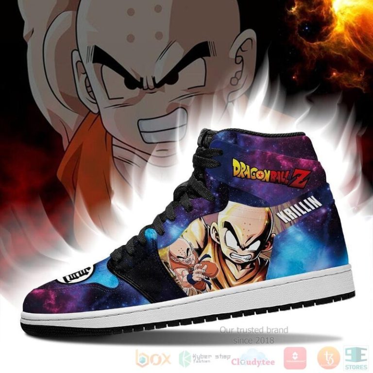 Krillin Sneakers Galaxy Custom Dragon Ball Anime Air Jordan High Top Shoes 1 2