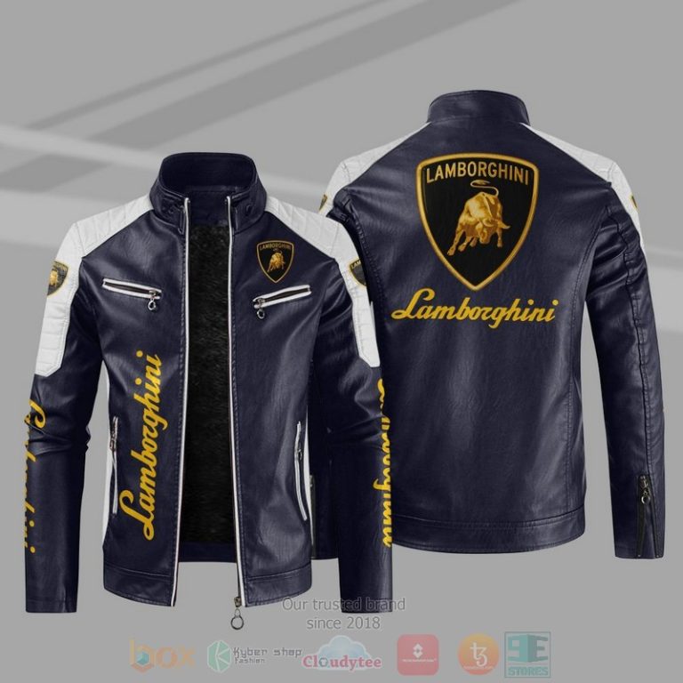 Lamboghini Block Leather Jacket 1 2