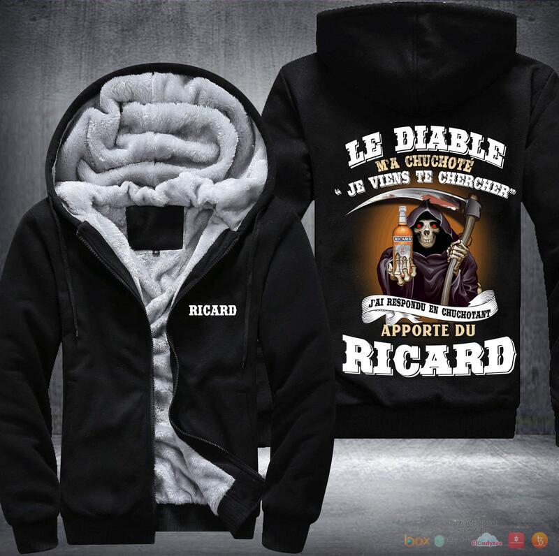 Le Diable Ricard Death God Fleece Hoodie Jacket 1