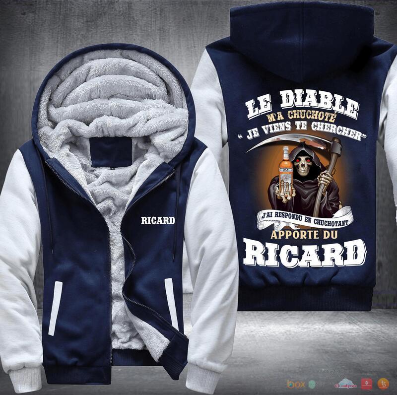 Le Diable Ricard Death God Fleece Hoodie Jacket 1 2 3