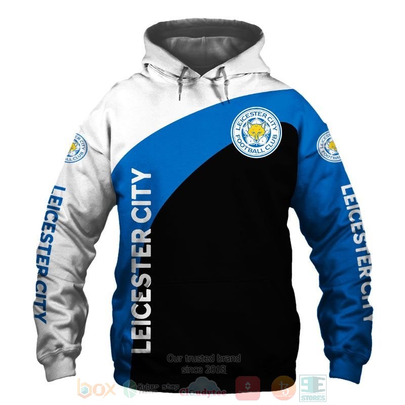 Leicester City white blue black 3D shirt hoodie