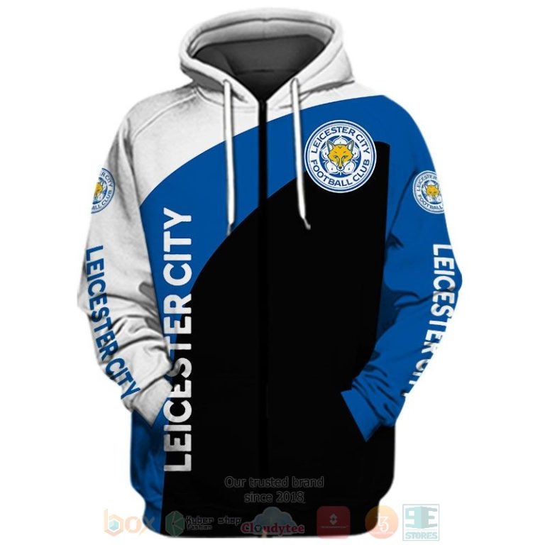 Leicester City white blue black 3D shirt hoodie 1 2