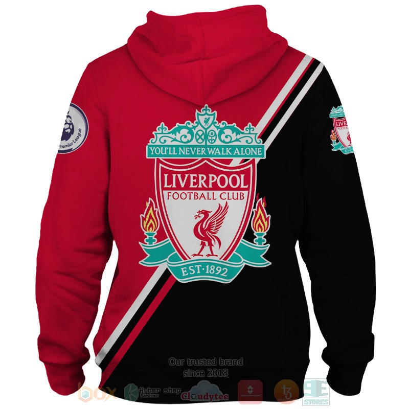 Liverpool FC black red 3D shirt hoodie 1