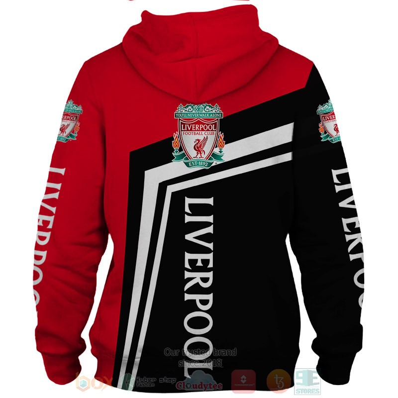 Liverpool red black 3D shirt hoodie 1