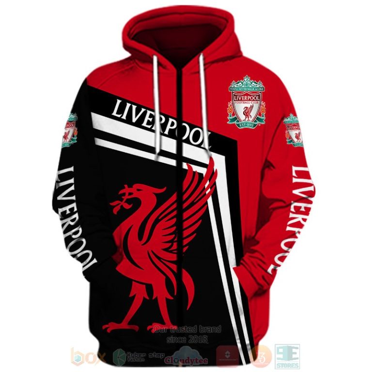 Liverpool red black 3D shirt hoodie 1 2