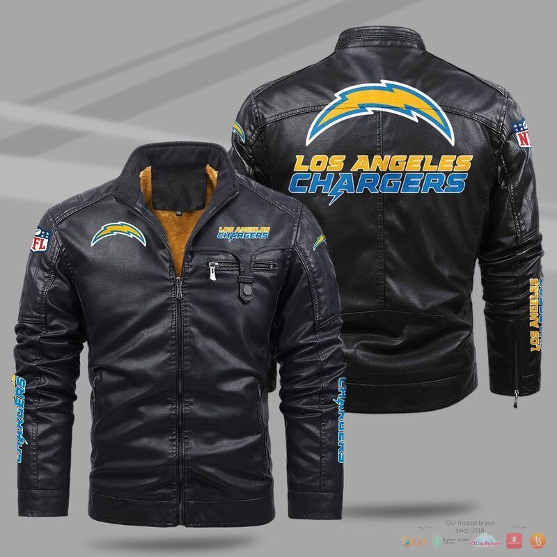 Los Angeles Chargers NFL Trend Fleece Leather Jacket