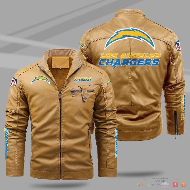 Los Angeles Chargers NFL Trend Fleece Leather Jacket 1