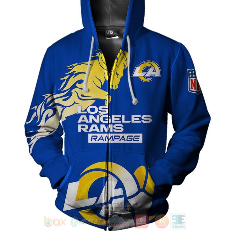 Los Angeles Rams Rampage 3D shirt hoodie 1 2