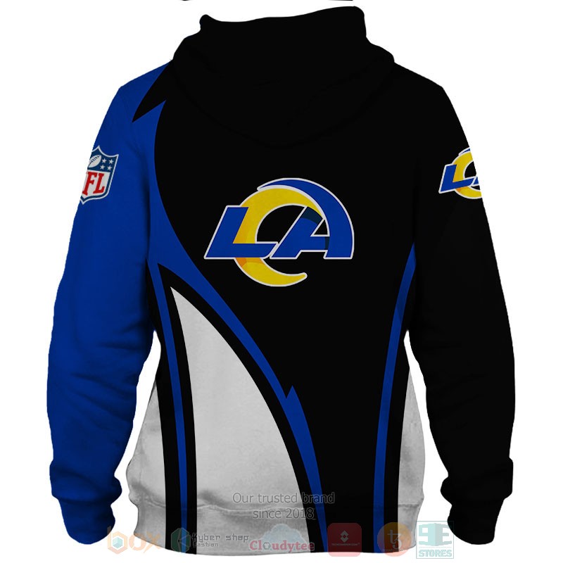 Los Angeles Rams black blue 3D shirt hoodie 1