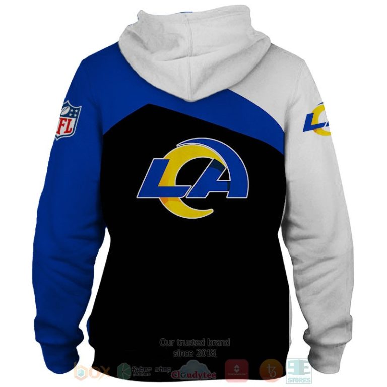 Los Angeles Rams black blue white 3D shirt hoodie 1