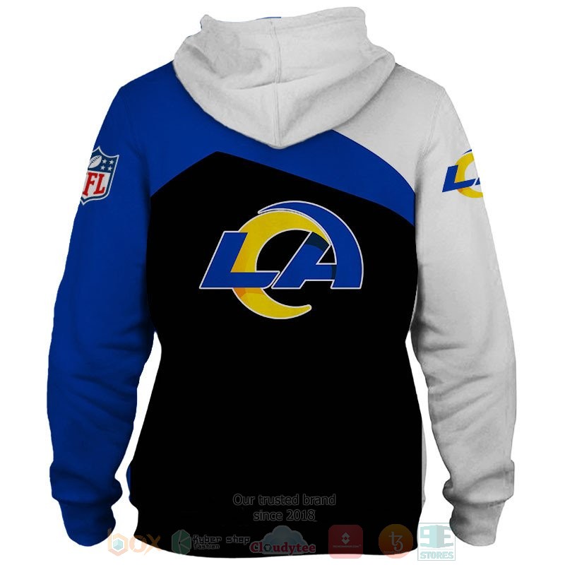 Los Angeles Rams black blue white 3D shirt hoodie 1 2 3 4 5 6 7 8 9 10 11 12 13