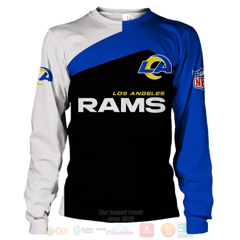 Los Angeles Rams black blue white 3D shirt hoodie 1 2 3 4 5 6 7 8 9 10 11 12 13 14 15