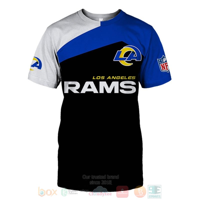 Los Angeles Rams black blue white 3D shirt hoodie 1 2 3 4 5 6 7 8 9 10 11 12 13 14 15 16 17 18 19 20 21