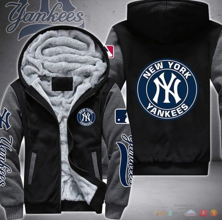 MLB New York Yankees Fleece Hoodie Jacket 1 2