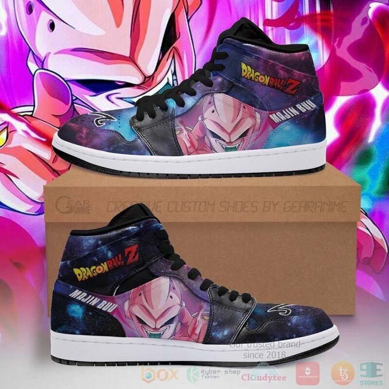 Majin Buu Sneakers Galaxy Custom Dragon Ball Anime Air Jordan High Top Shoes