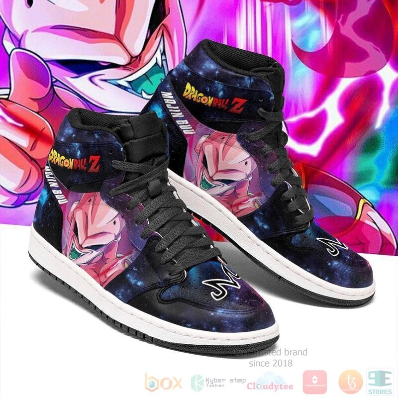 Majin Buu Sneakers Galaxy Custom Dragon Ball Anime Air Jordan High Top Shoes 1