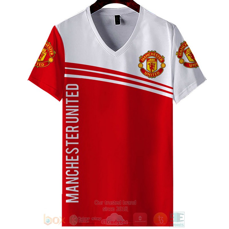 Manchester United FC red white 3D shirt hoodie 1 2 3 4 5 6 7