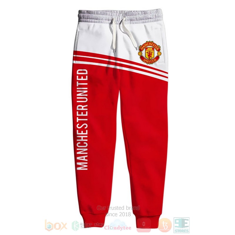 Manchester United FC red white 3D shirt hoodie 1 2 3 4 5 6 7 8 9 10 11 12 13 14 15 16