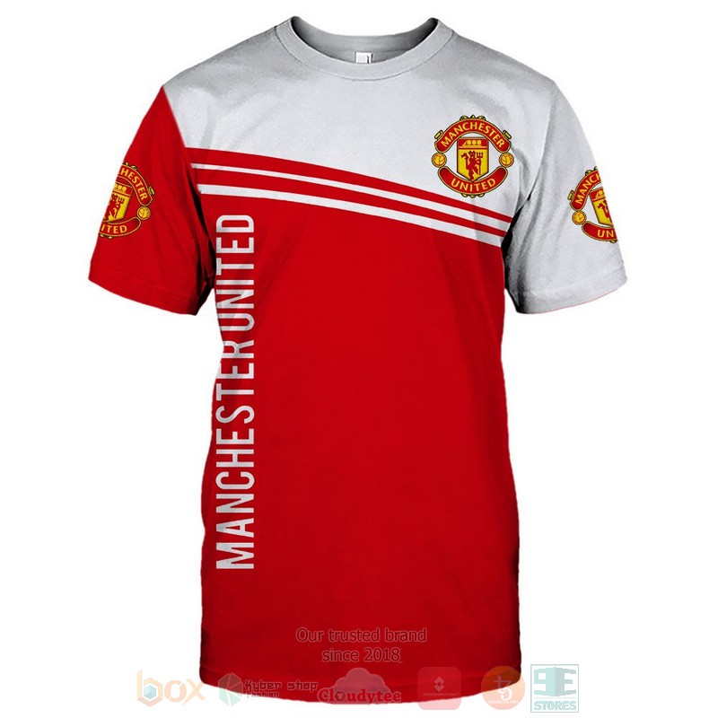 Manchester United FC red white 3D shirt hoodie 1 2 3 4 5 6 7 8 9 10 11 12 13 14 15 16 17 18 19 20 21