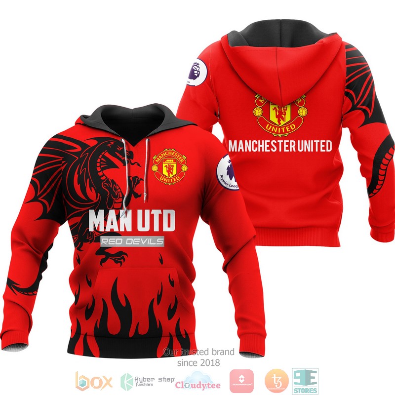Manchester United Red Devils 3d shirt hoodie