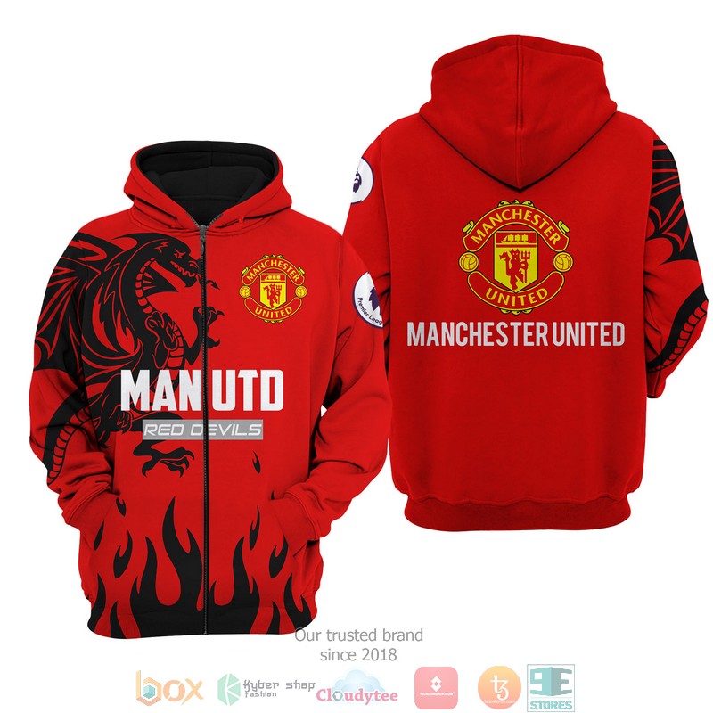 Manchester United Red Devils 3d shirt hoodie 1