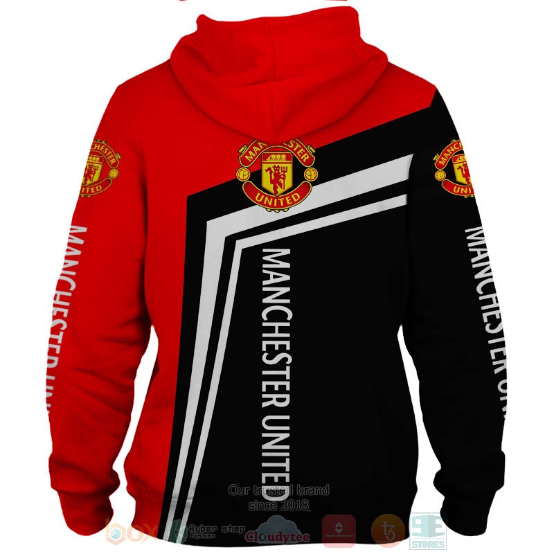 Manchester United red black 3D shirt hoodie 1