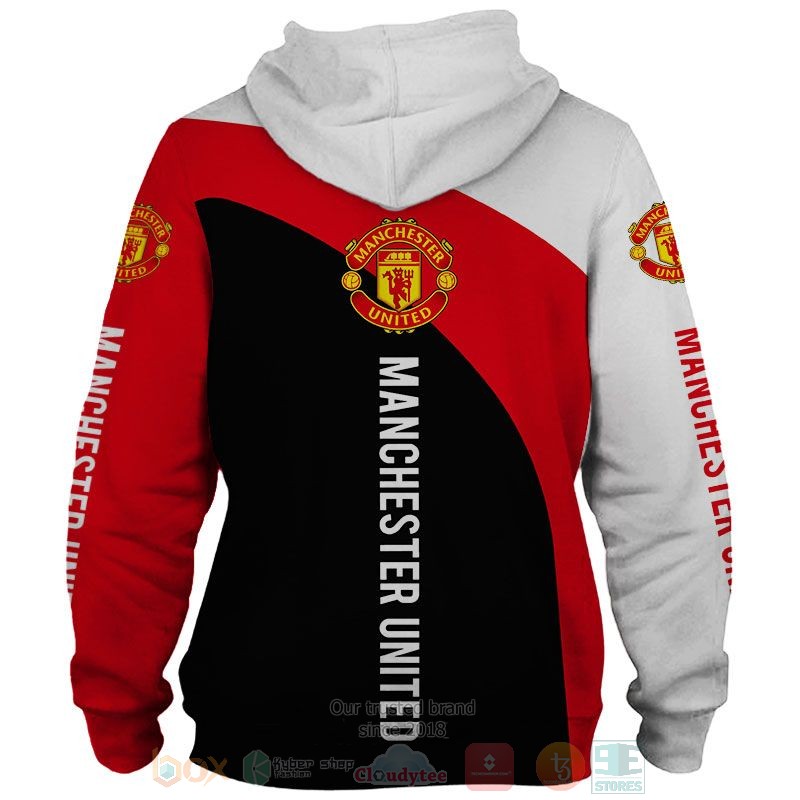 Manchester United white red black 3D shirt hoodie 1