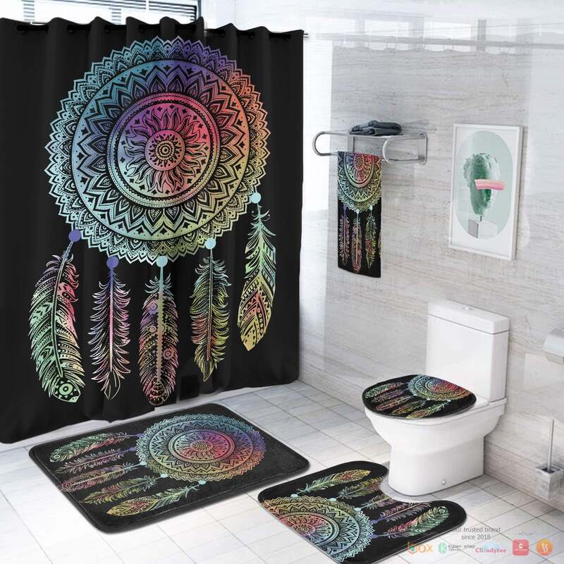 Mandala Dreamcatcher Native American Bathroom Set