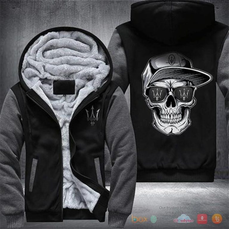 Maserati Skull Fleece Hoodie Jacket