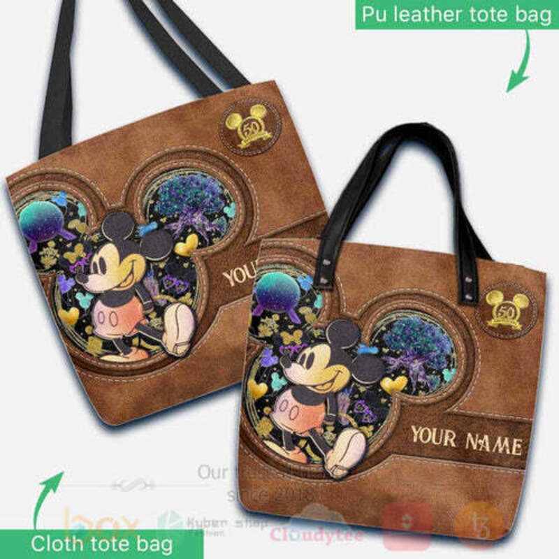 Mickey Mouse The Magic Is Calling Everyone Custom Name Tote Bag 1 2 3