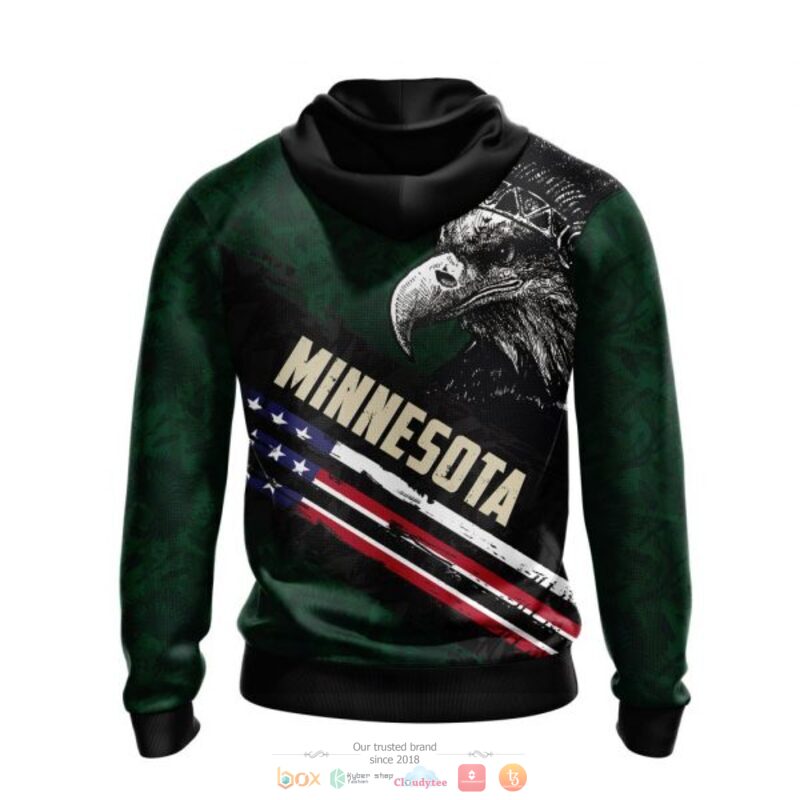 Minnesota Wild NHL Eagle American flag 3D shirt hoodie 1 2