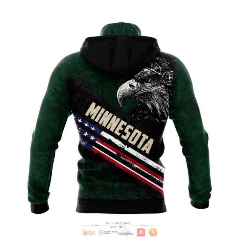 Minnesota Wild NHL Eagle American flag 3D shirt hoodie 1 2 3 4
