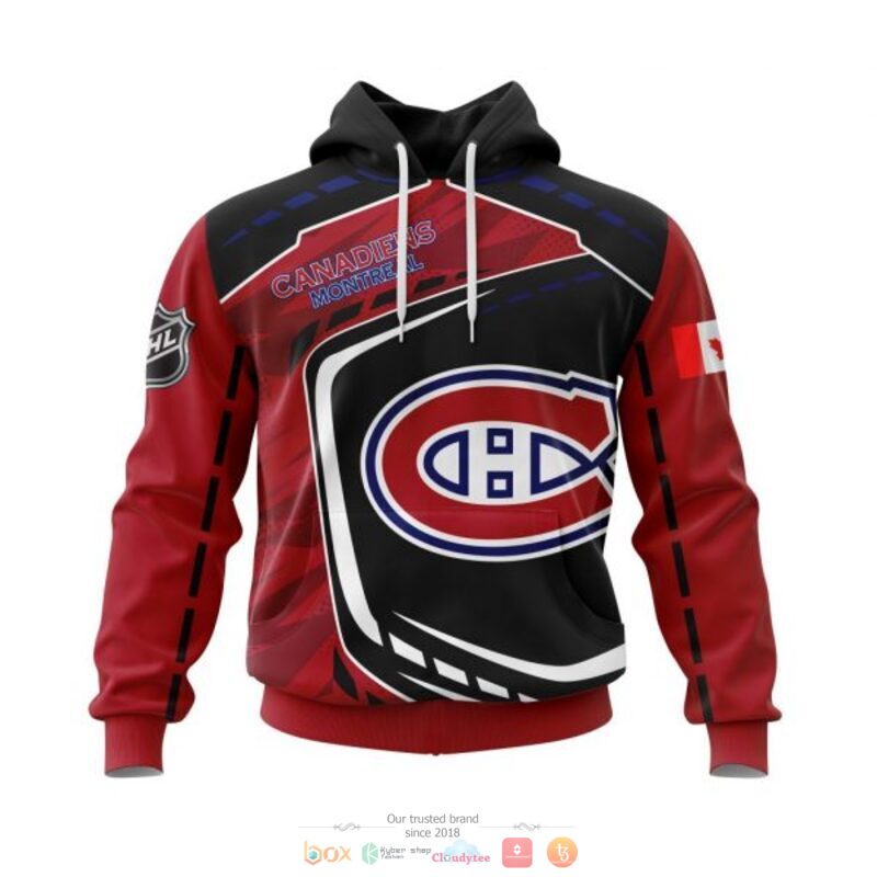 Montreal Canadiens NHL black red 3D shirt hoodie