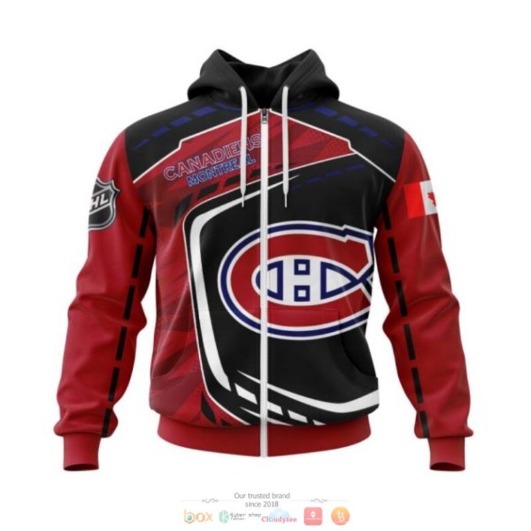 Montreal Canadiens NHL black red 3D shirt hoodie 1