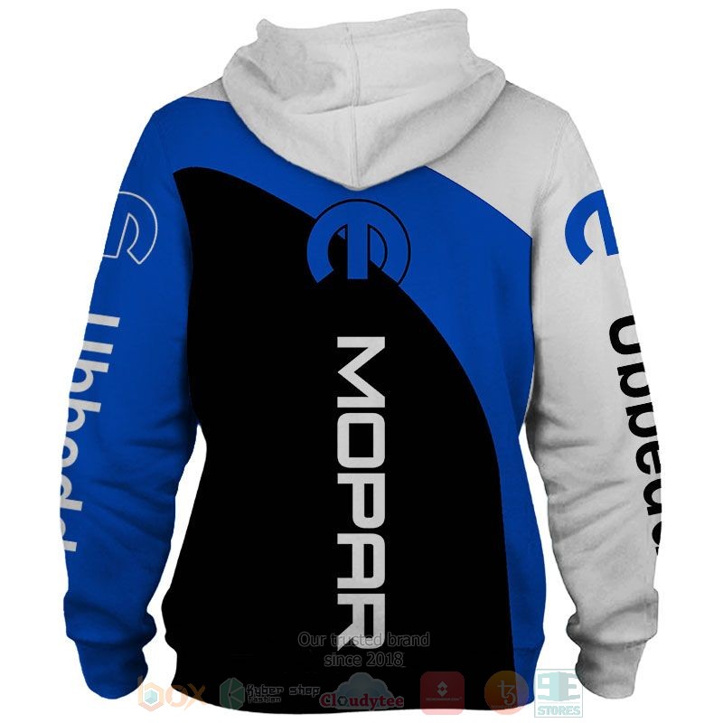 Mopar white blue black 3D shirt hoodie 1