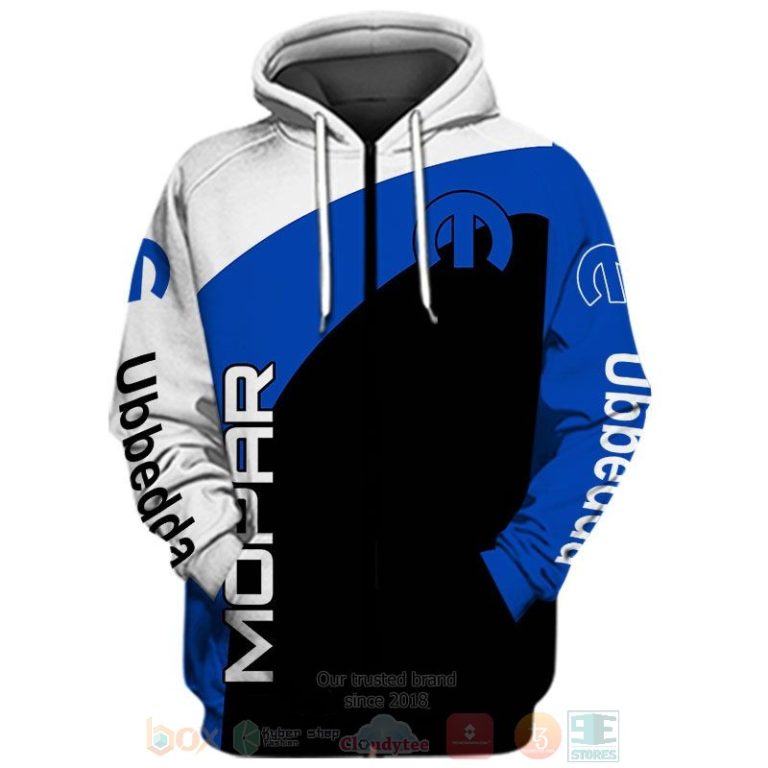 Mopar white blue black 3D shirt hoodie 1 2