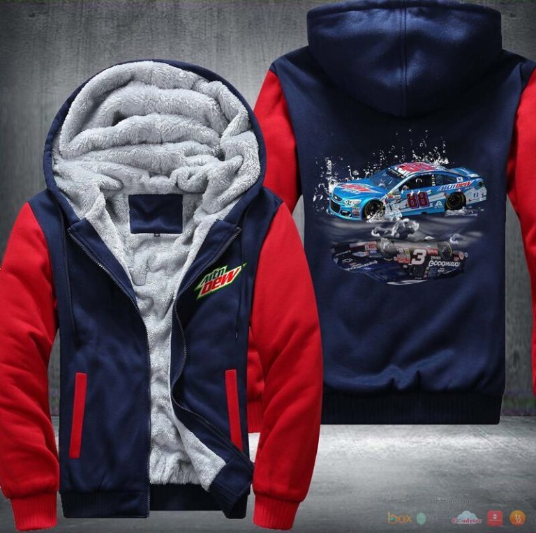 Mountain Dew Racing Fleece Hoodie Jacket 1 2