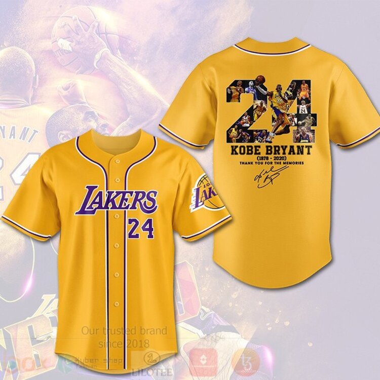 NBA Los Angeles Lakers Kobe Bryant 24 1978 2020 Baseball Jersey