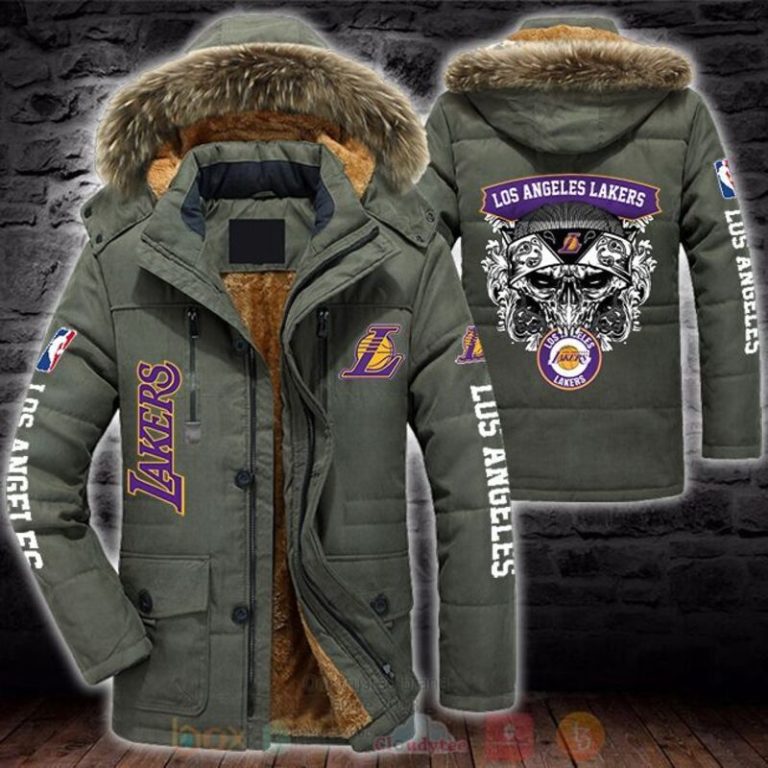 NBA Los Angeles Lakers Skull Parka Jacket 1 2