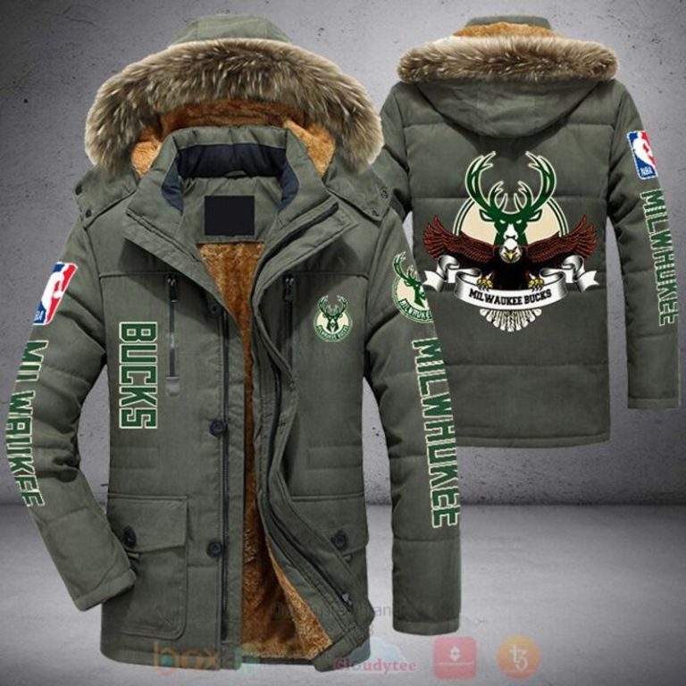 NBA Milwaukee Bucks Eagle Parka Jacket 1 2