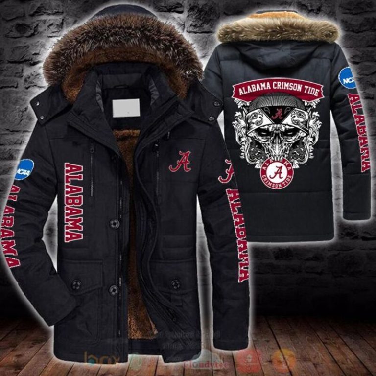 NCAA Alabama Crimson Tide Skull Parka Jacket