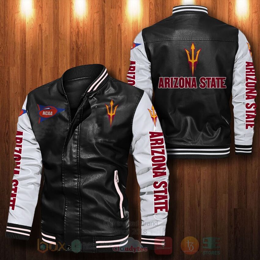 NCAA Arizona State Sun Devils Leather Bomber Jacket
