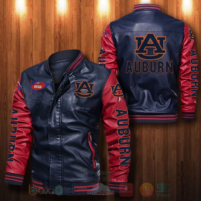 NCAA Auburn tigers Leather Bomber Jacket 1 2 3