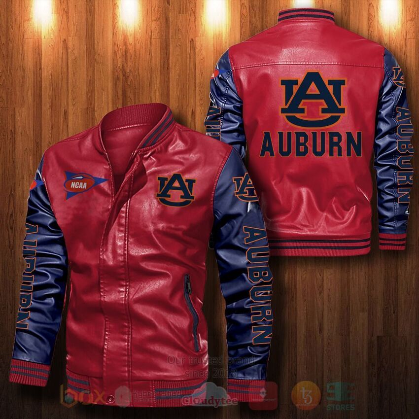 NCAA Auburn tigers Leather Bomber Jacket 1 2 3 4