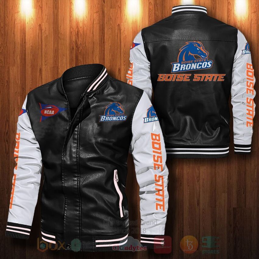 NCAA Boise State Broncos Leather Bomber Jacket