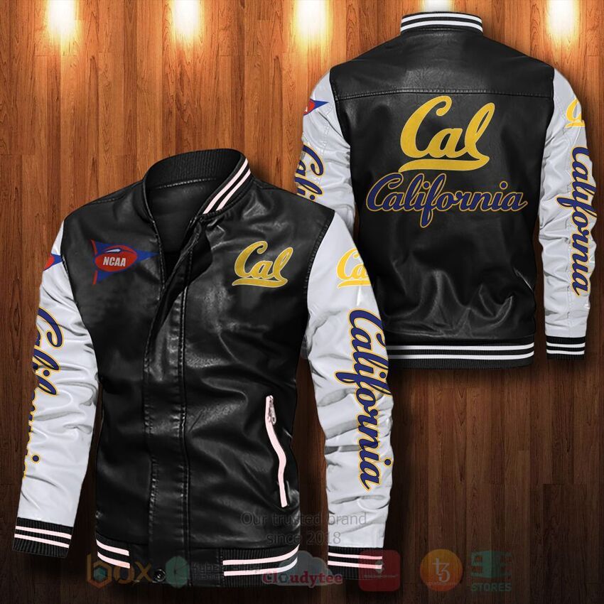 NCAA California Golden Bears Leather Bomber Jacket