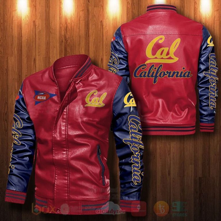 NCAA California Golden Bears Leather Bomber Jacket 1 2 3 4