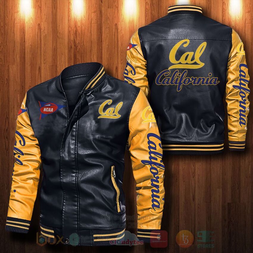NCAA California Golden Bears Leather Bomber Jacket 1 2 3 4 5