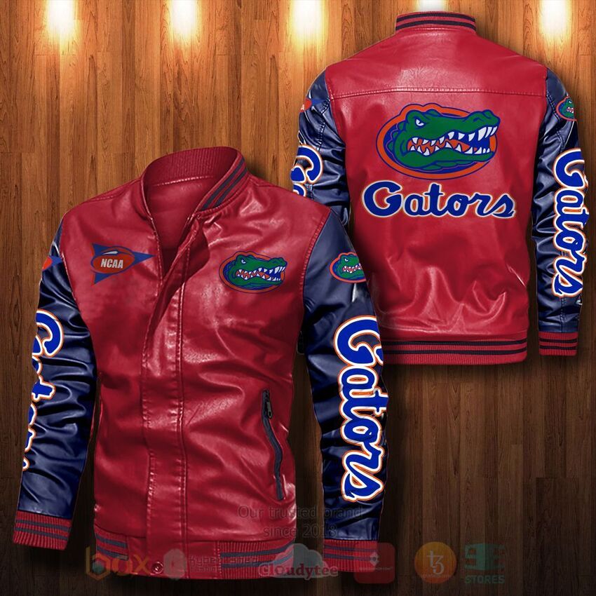 NCAA Florida Gators Leather Bomber Jacket 1 2 3 4